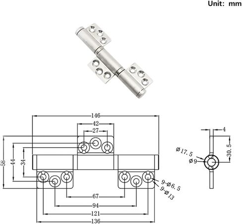 360 Degree Rotating Stainless Steel Flagpole Hinge 1Pcs in Saudi Arabia