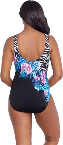 Women's Panel Scoopback Highneck One Piece Swimsuit in Kuwait