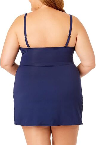 Lands' End Women's Skirted Wrap One Piece Swimsuit Swim Dress in Saudi Arabia