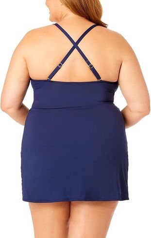 Lands' End Women's Skirted Wrap One Piece Swimsuit Swim Dress in Saudi Arabia