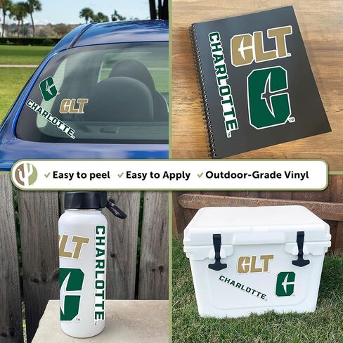 Desert Cactus University في North Carolina Charlotte Sticker UNCC Forty Niners 49ers Vinyl Scals Laptop Bottle Car Scrapbook T5 (النوع 5-1) in Saudi Arabia