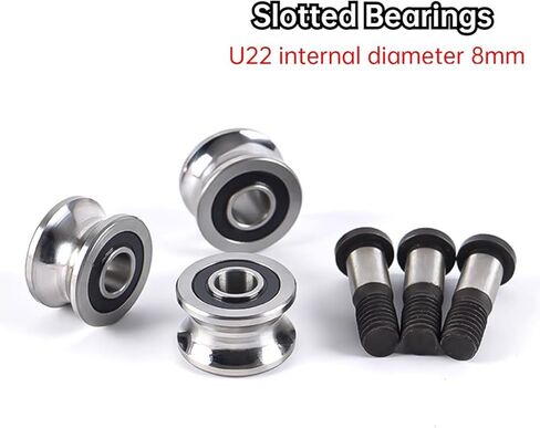 1pcs t-slot u-slot تحمل U22T22 مسار بكرة العجلة التي تحمل أكثر من 12 محور 8 * 22.5 * 14.5 * 13.5 مم (T22) in Kuwait