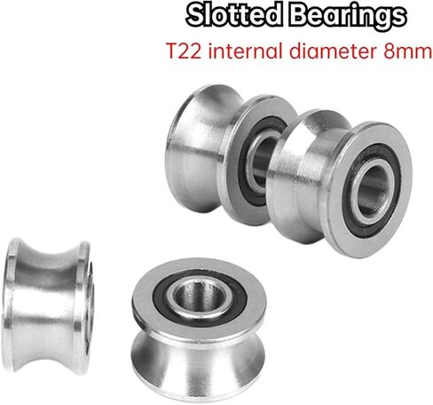 1pcs t-slot u-slot تحمل U22T22 مسار بكرة العجلة التي تحمل أكثر من 12 محور 8 * 22.5 * 14.5 * 13.5 مم (T22) in Kuwait