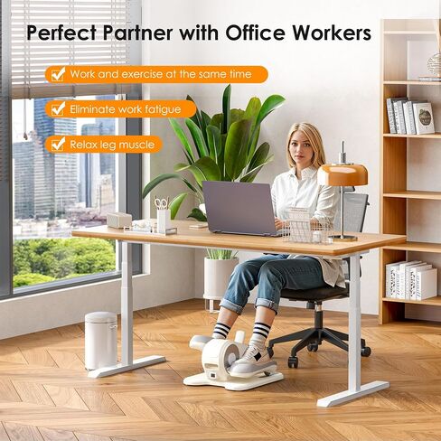 SogesGame Under Desk Elliptical Machine, Ellipse Leg Exerciser for Seniors, Portable Seated Pedal Exerciser with 12 Level Speeds, Manual & Auto Mode in Saudi Arabia