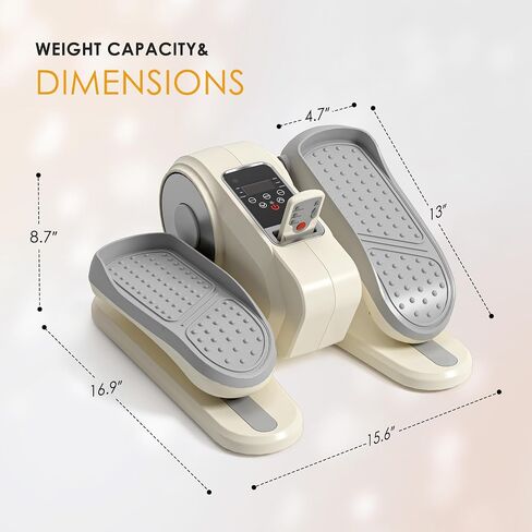SogesGame Under Desk Elliptical Machine, Ellipse Leg Exerciser for Seniors, Portable Seated Pedal Exerciser with 12 Level Speeds, Manual & Auto Mode in Saudi Arabia