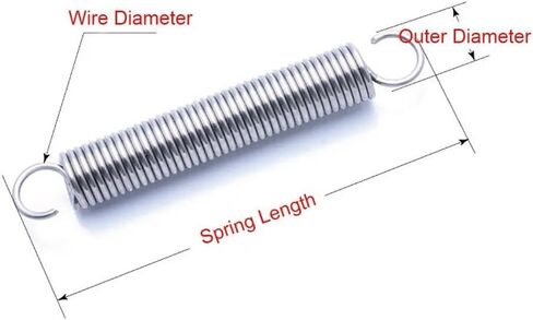 الينابيع ، الينابيع التمديد ، سلك springnickel الانضغاط ， عنصر النيكل النابض الفولاذ المقاوم للصدأ ، الينابيع المعدنية 1/2pcs 304 توتر من الفولاذ المقاوم للصدأ سلك الينابيع ديا 1.2 مم S الأسطوانية الأسطوانية التراجع in Kuwait