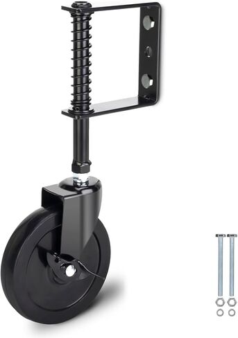Heavy Duty Gate Wheel, Fence Spring Loaded Gate Caster Wheel, Farm Gate Support Wheel, Outdoor Gate Helper for Wooden PVC Fences, Gate Caster Kit with 360° Swivel, 220 Lbs Capacity,5 inch 1 Pack in Saudi Arabia