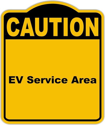 EV منطقة خدمة الحذر الصفراء السوداء الألومنيوم المركب 8.5 × 10 بوصات in Kuwait