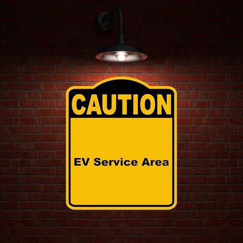 EV منطقة خدمة الحذر الصفراء السوداء الألومنيوم المركب 8.5 × 10 بوصات in Kuwait