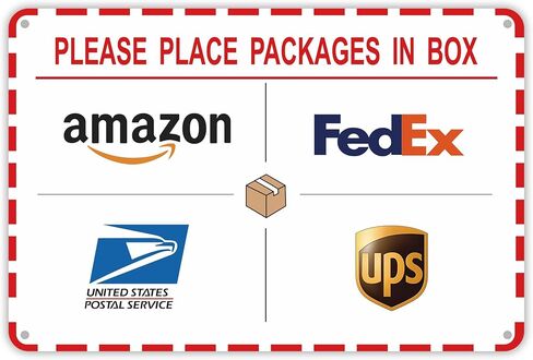 Please Leave Packages and Deliveries Here Sign，Self-Adhesive Waterproof and Durable Delivery Signs for Packages, Please Place Packages in Box for Home，Office，Shop，Door in Saudi Arabia