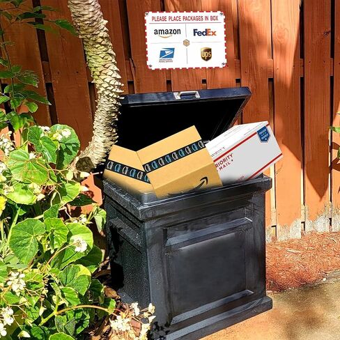 Please Leave Packages and Deliveries Here Sign，Self-Adhesive Waterproof and Durable Delivery Signs for Packages, Please Place Packages in Box for Home，Office，Shop，Door in Saudi Arabia