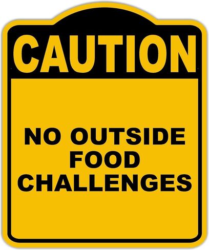 لا يوجد تحديات خارجية خارجية تحذير علامة مركب من الألومنيوم الأسود الصفراء 8.5 × 10 بوصات in Kuwait