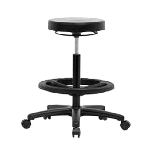 توماس ECOM PHBSO-RG-CF-RC البولي يوريثان البولي يوريثان عالية المقعد مع قاعدة نايلون أسود ، حلقة القدم الكروم ، العجلات in Kuwait