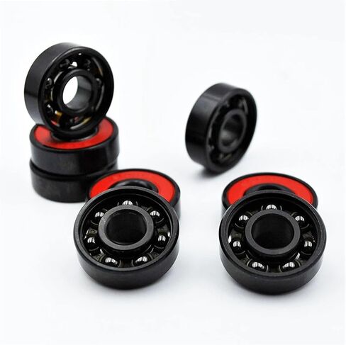 4Pcs 608 2RS Hybrid Black Ceramic Ball Bearing 8 * 22 * 7mm High Speed Roller Skate Skateboard Wheel Miniature Bearings in Saudi Arabia