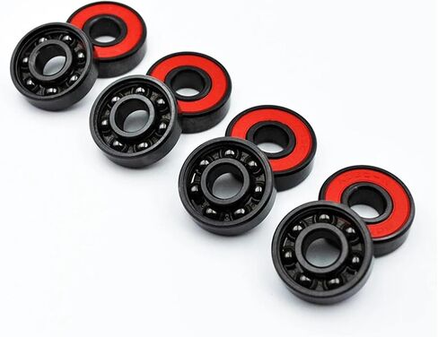 4Pcs 608 2RS Hybrid Black Ceramic Ball Bearing 8 * 22 * 7mm High Speed Roller Skate Skateboard Wheel Miniature Bearings in Saudi Arabia