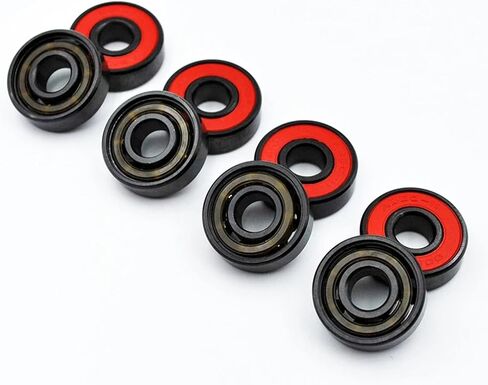 4Pcs 608 2RS Hybrid Black Ceramic Ball Bearing 8 * 22 * 7mm High Speed Roller Skate Skateboard Wheel Miniature Bearings in Saudi Arabia