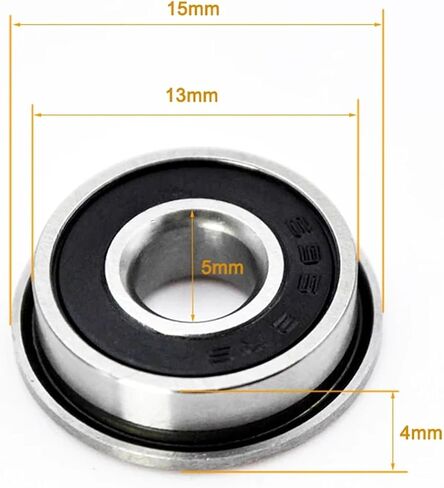 10Pcs F695 2RS Bearing 5 * 13 * 4mm Flanged F695 RS Miniature Ball Bearings F695RS 2/3 2/4 3D Printer in Saudi Arabia