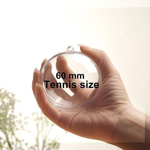XIANMU 10 Pack Clear Plastic Fillable Ornament Balls 60mm Christmas DIY Craft Ball for Christmas Party Decorations DIY Bath Bomb Mold Set in Kuwait