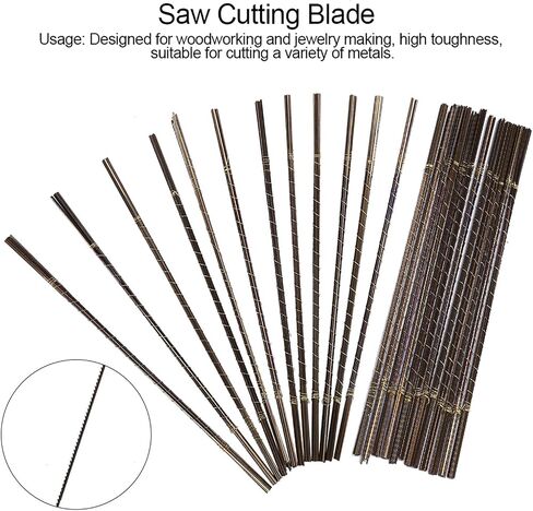 evgatsauto 144pcs المجوهرات الصلب عالية الكربون صنع شفرات المنشار ، عملية لصناعة الخشب وصنع المجوهرات ، ضرورية لقطع المعادن ، مواد الجودة. in Saudi Arabia
