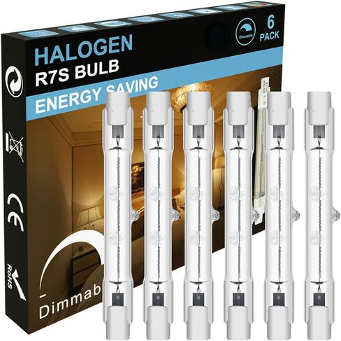 مصابيح ضوء الهالوجين R7S 120 فولت 150W ، 6 حزمة J78mm T3 J نوع المصابيح الهالوجين ، 3 بوصة مصباح كهربائي طويل مزدوج للعمل ، الأمن ، مصابيح المناظر الطبيعية ، قابلة للضمان in Kuwait