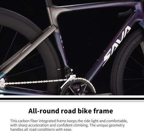 SAVADECK SLR7S Carbon Road Bike, T800 Carbon Fiber Frame Racing Bicycle with Shimano 105 R7120 24 Speed Groupset and Hydraulic Disc Brakes, Ultra-Light Carbon Bike in Saudi Arabia