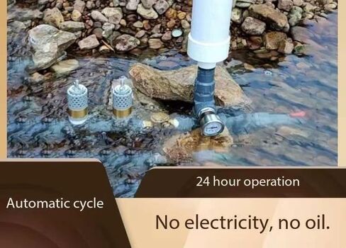 Hydraulic Ram Pump, No Power Required,Use falling water Only, Pump Water Without Fuel or Electricity (1/2(0.5)") in Kuwait