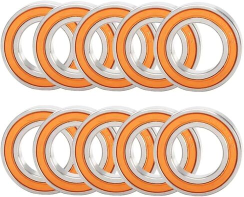 10pcs القسم النحيف رفيع القسم محامل كرات الأخدود العميقة 6900RS 6901RS 6902RS 6903 2RS ​​Orange Black Black Seal RS 6900 6901 6902 (6902rs P5 Black) in Saudi Arabia