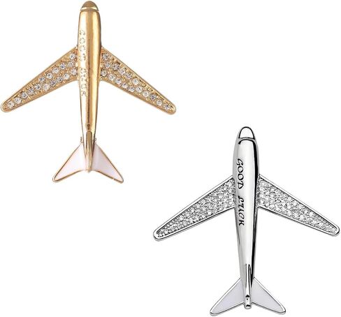 2 PCS Airplane Lapel Brooch Pin for Women Men Fashion Creative Aircraft Enamel Brooch Hat Jacket Backpack Accessories Jewelry in Saudi Arabia