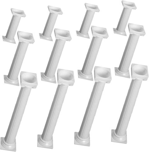 PRETYZOOM 24Pcs Roman Column Cake Support Pillars Long for Tiered Cake Display Cake Stands for Weddings Birthdays in Kuwait