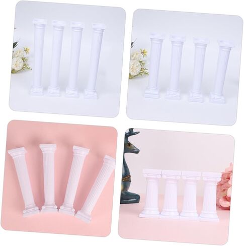 PRETYZOOM 24Pcs Roman Column Cake Support Pillars Long for Tiered Cake Display Cake Stands for Weddings Birthdays in Kuwait