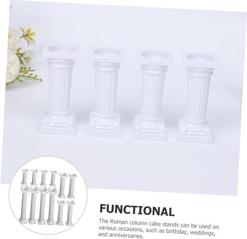 PRETYZOOM 24Pcs Roman Column Cake Support Pillars Long for Tiered Cake Display Cake Stands for Weddings Birthdays in Kuwait