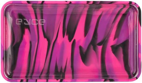 EYCE ProTeck™ Glass Tray - Innovative 2-in-1 Design with Platinum-Cured Silicone Cover, Spacious Surface, Unique Striping, Essential Accessory for Sophisticated Users (Winter) in Saudi Arabia