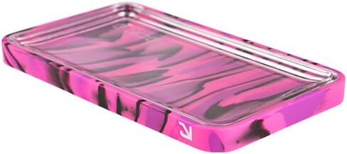 EYCE ProTeck™ Glass Tray - Innovative 2-in-1 Design with Platinum-Cured Silicone Cover, Spacious Surface, Unique Striping, Essential Accessory for Sophisticated Users (Winter) in Saudi Arabia
