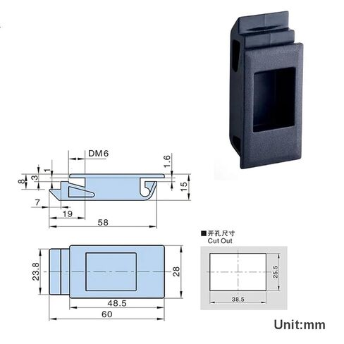 Cabinet Clamp Lock Key Or Keyless for Fire Cabinet Electrical Box Metal Light-Box Industrial Accessories MS552 1Pcs(733-1 Gray) in Kuwait
