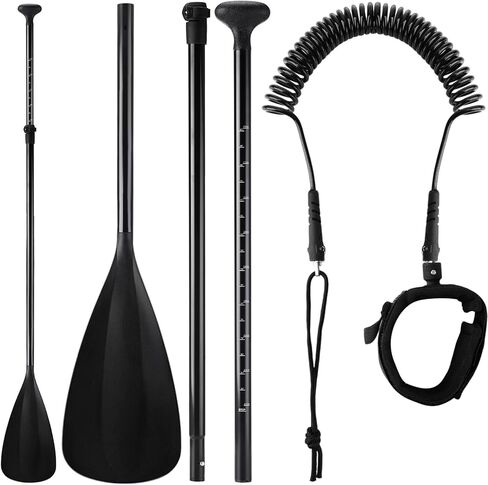2 PCS Paddle Board Paddle with Surfboard Leash 3 قطع SUP PADDLE Aluminy Aluminy Paddle Dollable Stand Up Paddleboard Paddleboard Leash لركوب الأمواج ركوب ركوب الاحتياط. in Saudi Arabia