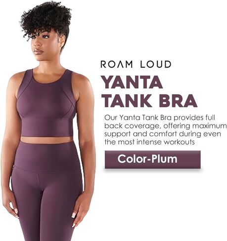 Yanta Tank Bra, High-Impact Racerback Sports Bra for Women, Compression Moisture-Wicking Workout Gym Bra in Saudi Arabia