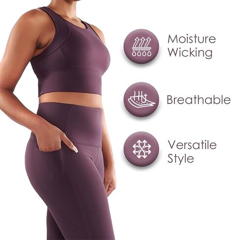 Yanta Tank Bra, High-Impact Racerback Sports Bra for Women, Compression Moisture-Wicking Workout Gym Bra in Saudi Arabia