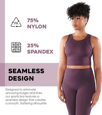 Yanta Tank Bra, High-Impact Racerback Sports Bra for Women, Compression Moisture-Wicking Workout Gym Bra in Saudi Arabia
