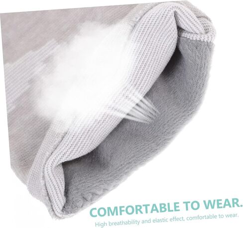 1pair Warm Knee Pads Comfortable Sports Kneecap for Men and Women Grey Fleece Design for Running Hiking Basketball and More Activities in Saudi Arabia