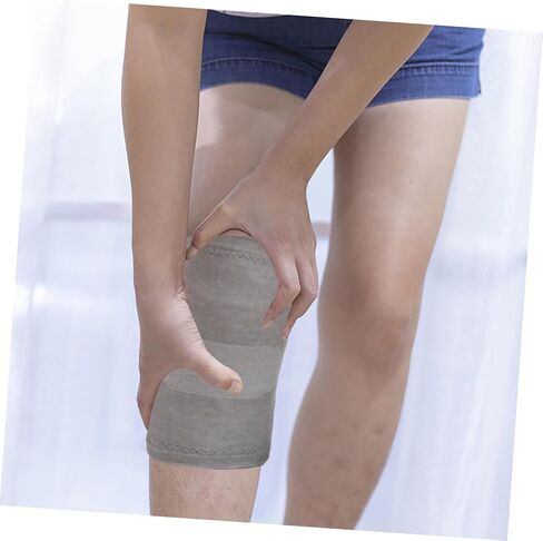 1pair Warm Knee Pads Comfortable Sports Kneecap for Men and Women Grey Fleece Design for Running Hiking Basketball and More Activities in Saudi Arabia