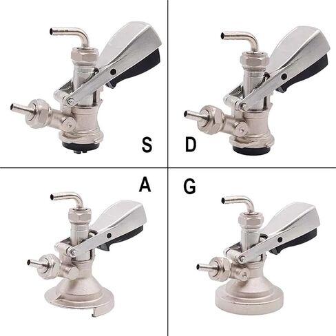 مسودة البيرة Beer Breew Coupler Beer Dispenser Type S/D/A/G Brass Body Probe Barb Barb & Push in Fitting (Small) in Saudi Arabia
