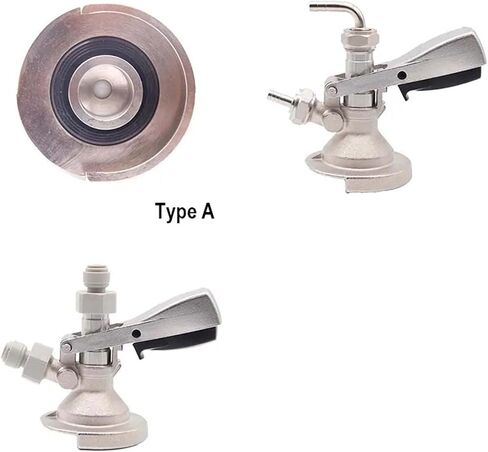 مسودة البيرة Beer Breew Coupler Beer Dispenser Type S/D/A/G Brass Body Probe Barb Barb & Push in Fitting (Small) in Saudi Arabia