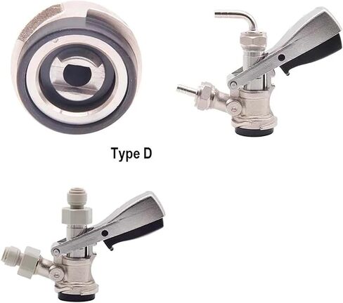 مسودة البيرة Beer Breew Coupler Beer Dispenser Type S/D/A/G Brass Body Probe Barb Barb & Push in Fitting (Small) in Saudi Arabia