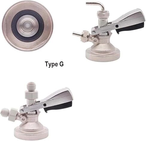 مسودة البيرة Beer Breew Coupler Beer Dispenser Type S/D/A/G Brass Body Probe Barb Barb & Push in Fitting (Small) in Saudi Arabia