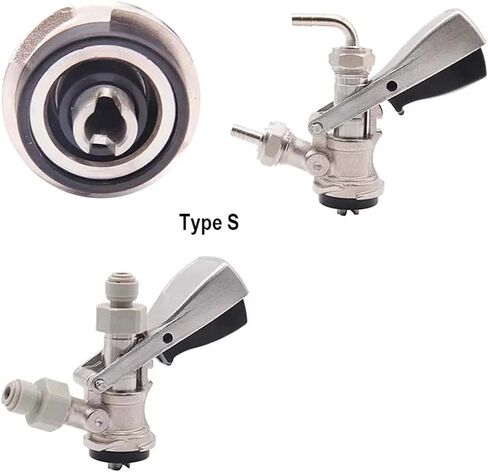 مسودة البيرة Beer Breew Coupler Beer Dispenser Type S/D/A/G Brass Body Probe Barb Barb & Push in Fitting (Small) in Saudi Arabia