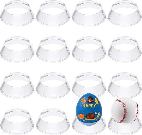 16 PCS Acrylic Baseball Stand ، 1.34 بوصة كرة صافية كرة مكوّنة من الكريستال ، تقف مع كرة القدم وكرة السلة وكرة القدم والكرة الطائرة والكرة اللينة وكرة البولينج والمجموعات in Saudi Arabia