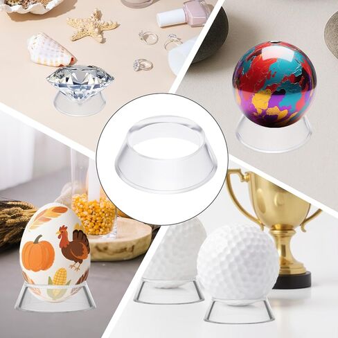 16 PCS Acrylic Baseball Stand ، 1.34 بوصة كرة صافية كرة مكوّنة من الكريستال ، تقف مع كرة القدم وكرة السلة وكرة القدم والكرة الطائرة والكرة اللينة وكرة البولينج والمجموعات in Saudi Arabia