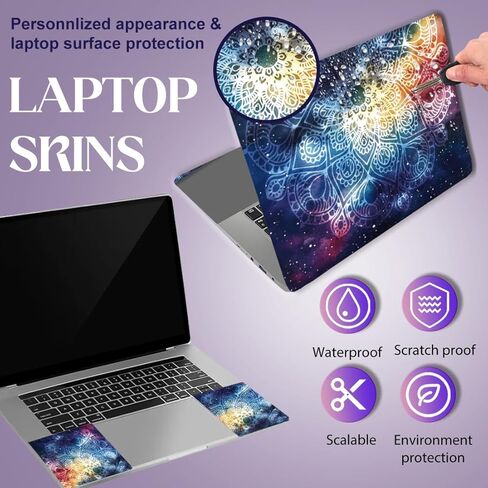 SUPERDANT Stay Positive Laptop Cover Motivational Text Universal Laptop Skin 12 13 13.3 14 15 15.4 15.6 Inches Vinyl Stickers Removable Notebook Personalized Protector in Saudi Arabia