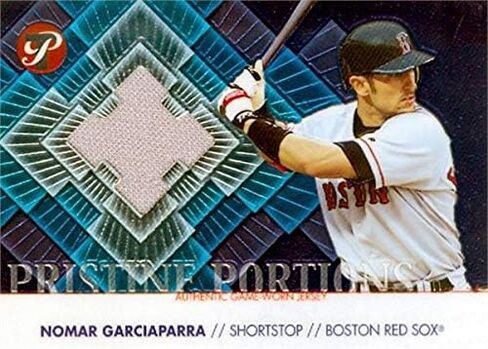 Warehouse 652621 Nomar Garciaparra Player Card Jersey Patch Baseball - Boston Red Sox - 2002 Topps Printions No.PPNG LE 423-1000 in Saudi Arabia