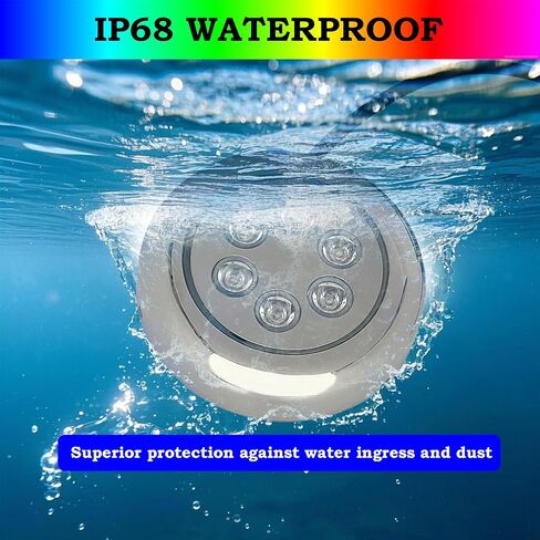 Boat Underwater Light, RGBW 3.5inch Marine LED Lights with 316 Stainless Steel, IP68 Waterproof vessel Lighting for Fishing Boat, Yacht, Dock Parties,12/24V Surface Mount (2pcs) in Kuwait